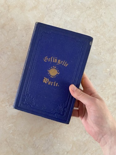 Antikes buch büchmann - buch,