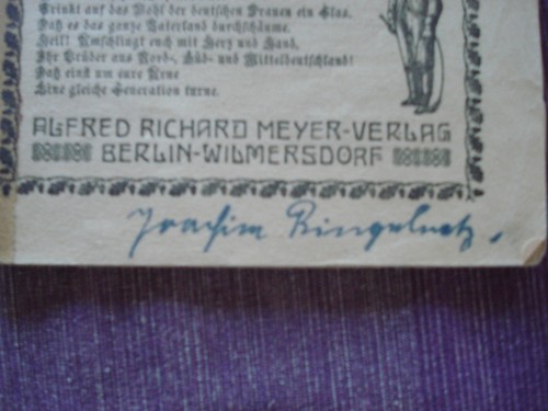 Joachim ringelnatz signiert - ringelnatz,