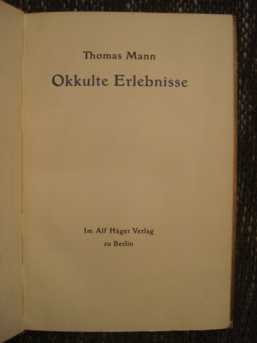 Thomas mann vorzugsausgabe - thomas,