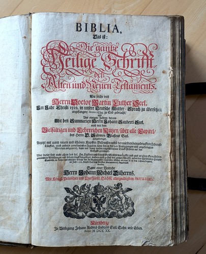Historische bibel von 1720 - bibel,
