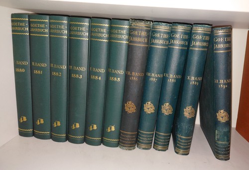 Goethe jahrbücher bis xxxiv - goethe-jahrbücher, i
