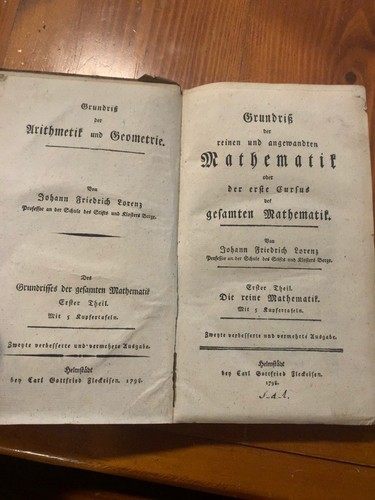 Lorenz mathematik 1798 - lorenz,